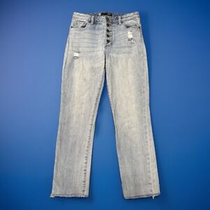 Kut From The Kloth Jeans Womens 0 Blue Reese Ankle Straight High Rise 29x26.5